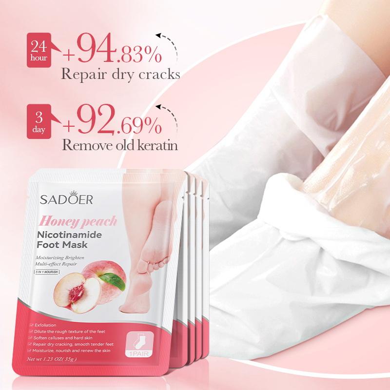 1 par de mascarillas para pies - Skincare Qv reseña y precio